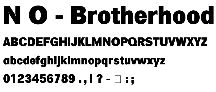 N_O_- Brotherhood (SalinaDisplay)-mod_ font